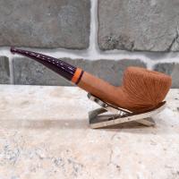 Savinelli Riccio 316 Natural Rustic Half Bent Dublin 6mm Filter Fishtail Pipe (SAV568) (End of Line)