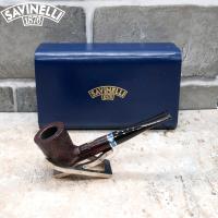 Savinelli Venezia 133/421 Rustic Black 6mm Fishtail Pipe (SAV800) (End of Line)