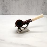 Savinelli Avorio 409 Smooth Brown 9mm Filter Fishtail Pipe (SAV1273) (End of Line)