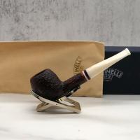 Savinelli Avorio 207 Rustic Brown 6mm Filter Fishtail Pipe (SAV1279) (End of Line)