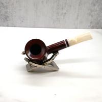 Savinelli Avorio 311 Smooth Burgundy 6mm Filter Fishtail Pipe (SAV1289) (End of Line)