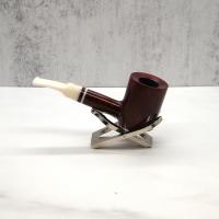Savinelli Avorio 311 Smooth Burgundy 6mm Filter Fishtail Pipe (SAV1289) (End of Line)