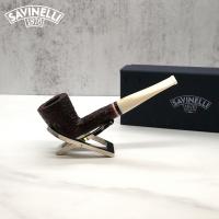 Savinelli Avorio 409 Rustic Brown 6mm Filter Fishtail Pipe (SAV1300) (End of Line)