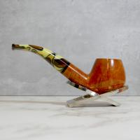 Savinelli Paloma 645 Smooth Brown 9mm Filter Fishtail Pipe (SAV1301)