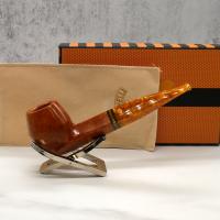 Savinelli Miele 512 Smooth KS Semi Bent Honey 9mm Filter Fishtail Pipe (SAV1336) (End of Line)