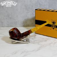 Savinelli Miele 207 Brownblast Straight Honey 6mm Filter Fishtail Pipe (SAV1383)