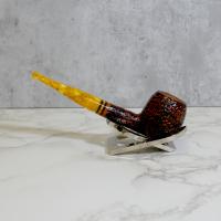 Savinelli Miele 207 Brownblast Straight Honey 6mm Filter Fishtail Pipe (SAV1383)