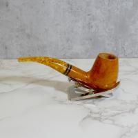 Savinelli Miele 628 Smooth Bent Honey 9mm Filter Fishtail Pipe (SAV1399) (End of Line)
