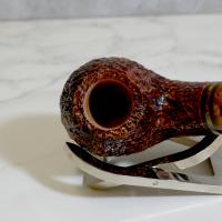 Savinelli Miele 642 Brownblast Bent Honey 6mm Filter Fishtail Pipe (SAV1400)