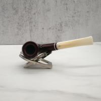 Savinelli Avorio 606 Smooth Burgundy 6mm Filter Fishtail Pipe (SAV1411) (End of Line)