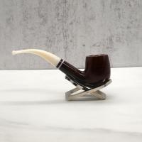 Savinelli Avorio 606 Smooth Burgundy 6mm Filter Fishtail Pipe (SAV1411) (End of Line)