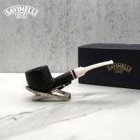 Savinelli Avorio 121 Rustic Brown 9mm Filter Fishtail Pipe (SAV1482) (End of Line)
