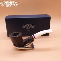 Savinelli Avorio 920 Rustic Brown 6mm Filter Fishtail Pipe (SAV1902) (End of Line)