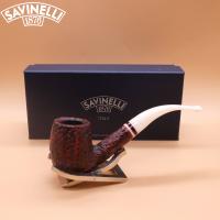 Savinelli Avorio 606 Rustic Brown 9mm Filter Fishtail Pipe (SAV1903) (End of Line)