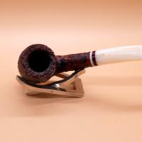 Savinelli Avorio 606 Rustic Brown 9mm Filter Fishtail Pipe (SAV1903) (End of Line)