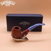Savinelli Oceano Burgundy 606 Smooth Bent Billiard 6mm Filter Pipe (SAV1906)