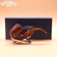 Savinelli Tortuga 614 Smooth Bent 6mm Filter Fishtail Pipe (SAV1939)