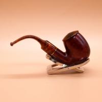 Savinelli Tortuga 614 Smooth Bent 6mm Filter Fishtail Pipe (SAV1939)