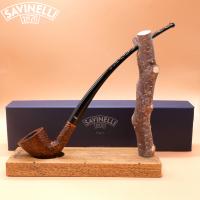 Savinelli Churchwarden 921 Brownblast Bent 6mm Fishtail Pipe (SAV1974)