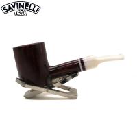 Savinelli Avorio 311 Rustic Brown 6mm Filter Fishtail Pipe (SAV2032) (End of Line)