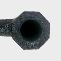 Savinelli Ottagono Sandblast Black Straight 6mm Filter Fishtail Pipe (SAV2136)