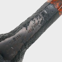 Savinelli Ottagono Sandblast Black Straight 6mm Filter Fishtail Pipe (SAV2136)