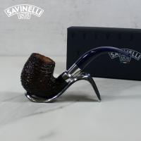 Savinelli Eleganza Rustic 614 Full Bent Billiard 6mm Fishtail Pipe (SAV918)