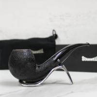 Stanwell Brushed Black Model 185 Bent 9mm Filter Fishtail Pipe (ST114) - END OF LINE