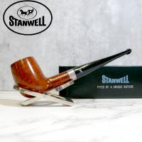 Stanwell Sterling Brown Polished 03 Silver Mounted Fishtail Pipe (ST142) - END OF LINE