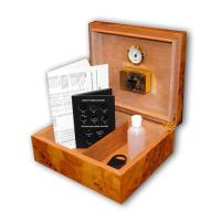 Sombre Humidor - Light Gloss Burl - 25 Cigars Capacity