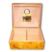 Sombre Humidor - Light Gloss Burl - 25 Cigars Capacity
