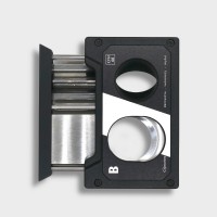 Cigarism Single Torch Jet Flame Lighter, Guillotine Cigar Cutter & Ashtray Gift Set - Black