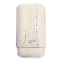 VSB London Three Finger Ivory Leather Cigar Case