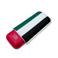 VSB London Two Finger UAE Flag Leather Cigar Case
