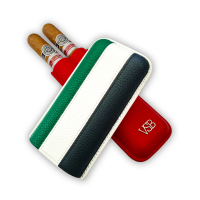 VSB London Two Finger UAE Flag Leather Cigar Case