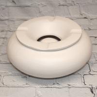Ceramic Cigar Ashtray - Handmade By Val Pottery - White - Large Ceramic Cigar Ashtray - Handmade By Val Pottery - White - Large