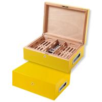 Villa Spa Cigar Humidor - up to 200 Cigar Capacity - Yellow - Fast Dispatch Available