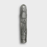 Pewter Cigar Lapel Pin with Engraveable Shield - Dark