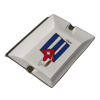CGars Ltd Cigar Ashtray Cuban Flag - 2 Cigar Rests