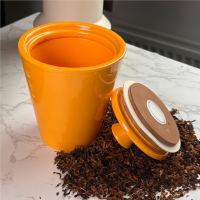 Savinelli Airtight Humidor Tobacco Storing Jar - Yellow