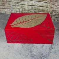 Davidoff Zino Red Graphic Leaf Humidor - 50 Cigar Capacity