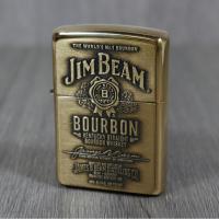 Zippo - Jim Beam Label Brass Emblem - Windproof Lighter