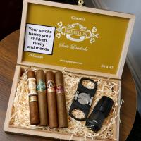 CGars Ltd House Brands Gift Box Sampler - 4 Cigars with Cutter and Lighter