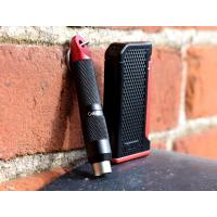 Colibri Monza Single Jet Lighter & Punch Cutter Set -  Red (End of Line)