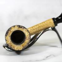 Corn Cob Louis Bent Pipe - Black Stem