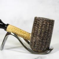 Corn Cob Louis Bent Pipe - Black Stem