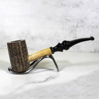 Corn Cob Louis Bent Pipe - Black Stem
