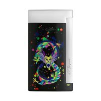 ST Dupont Lighter - Slim 7 - Limited Edition Dragon - Black & Chrome (Discontinued)