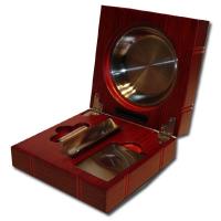 Folding Cigar Ashtray with Accessories - Rosewood Finish Gift