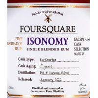 Foursquare Isonomy Rum - 58% 70cl